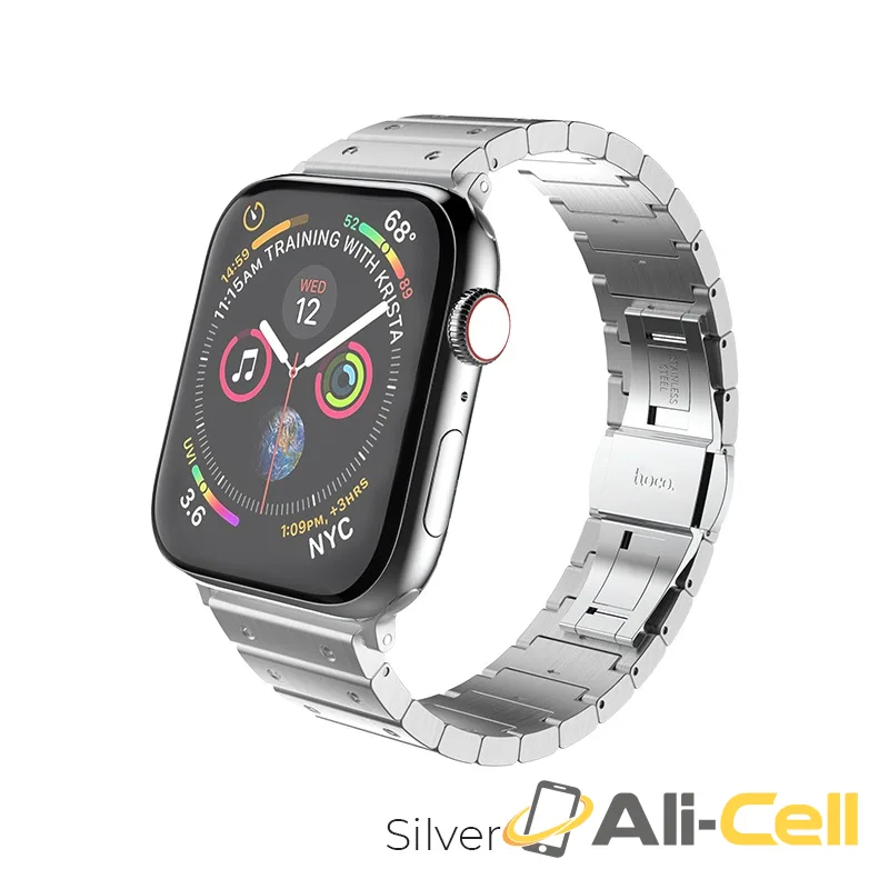 Watchband for Apple Watch Series 1 / 2 / 3 / 4 “WB07 Precious” stainless steel (Wb07 Silver, 42 44mm)