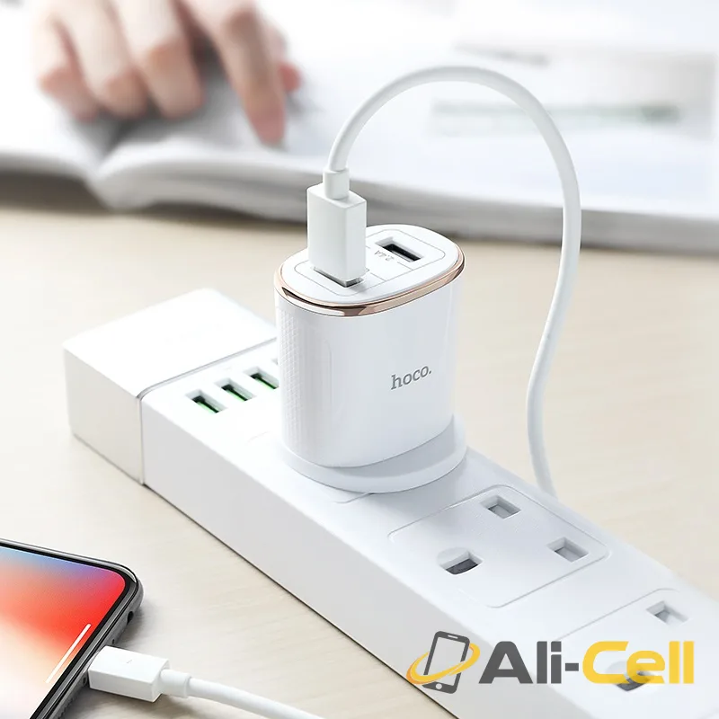 Wall charger “C60B Prestige” UK plug dual USB QC3.0 (C60b Black) — 6