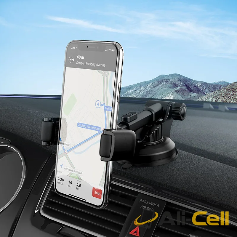 Car holder “S12 Lite” dashboard suction base (S12 Lite Black Silver) — 5