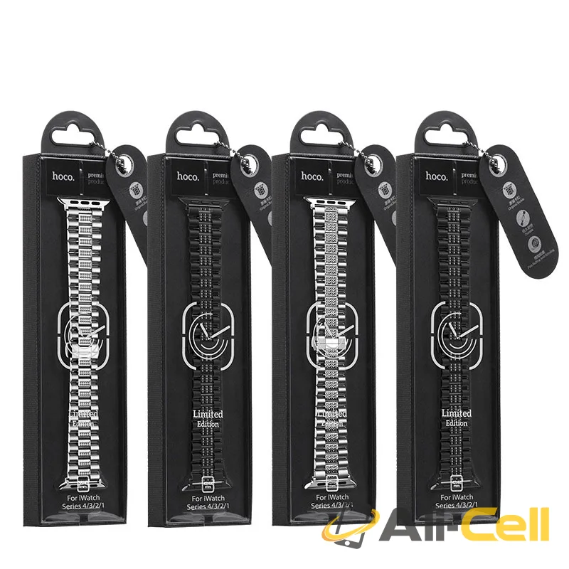 Watchband for Apple Watch Series 1 / 2 / 3 / 4 “WB08 Shining” stainless steel (Wb08 Black, 38 40mm) — 7