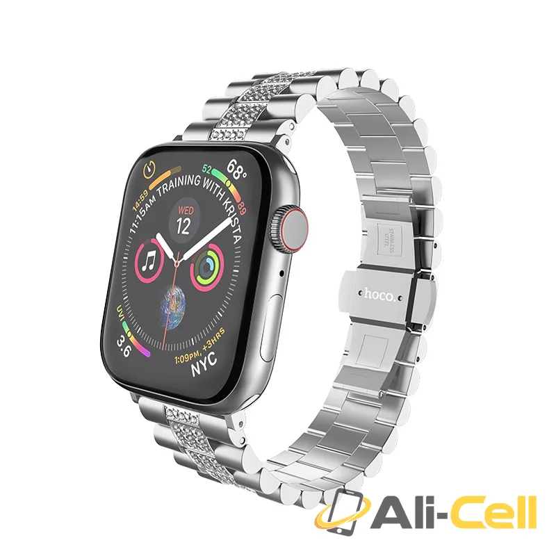Watchband for Apple Watch Series 1 / 2 / 3 / 4 “WB08 Shining” stainless steel (Wb08 Silver, 38 40mm) — 2