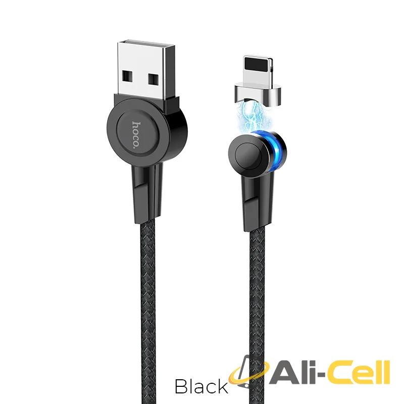 Cable USB to Lightning “S8 Magnetic” charging wire (S8 Lightning Black, 1.2m)
