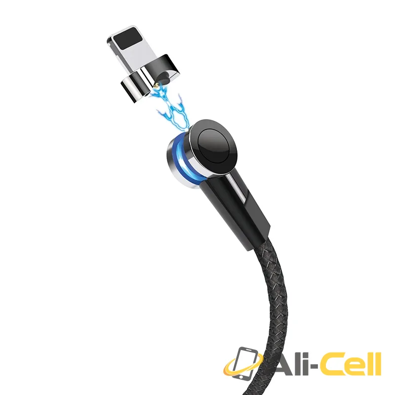 Cable USB to Lightning “S8 Magnetic” charging wire (S8 Lightning Black, 1.2m) — 3