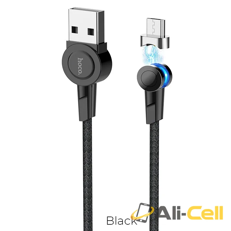 Cable USB to Micro-USB “S8 Magnetic” charging wire (S8 Micro Usb Black, 1.2m)