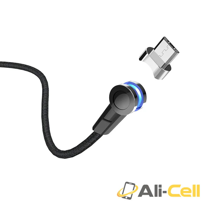 Cable USB to Micro-USB “S8 Magnetic” charging wire (S8 Micro Usb Black, 1.2m) — 3