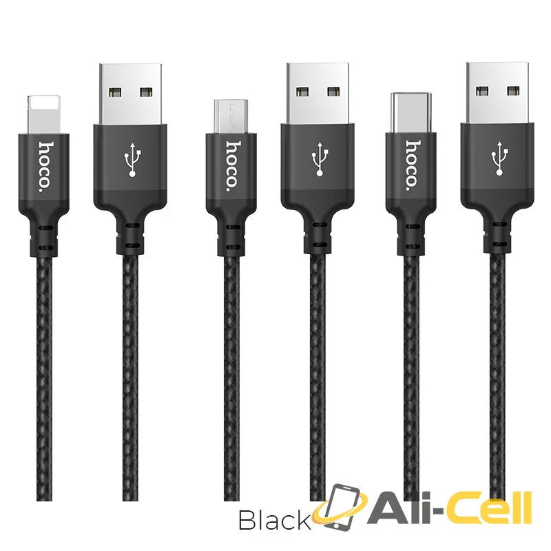 Cable combination set “X14 Times speed” charging data sync (X14 Combination Set Black, 1.0m)
