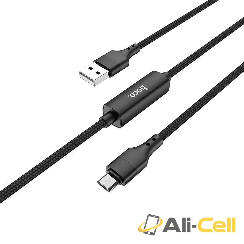 Cable USB to Micro-USB “S13 Central control” charging data sync with timer (S13 Micro Usb Black, 1.2m) — 4