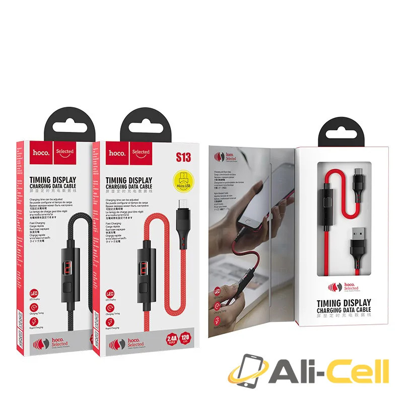 Cable USB to Micro-USB “S13 Central control” charging data sync with timer (S13 Micro Usb Black, 1.2m) — 7