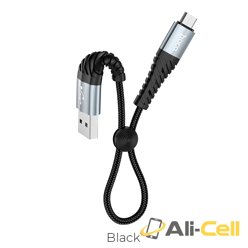 Cable USB to Micro-USB “X38 Cool” charging data sync 0.25m (X38 Micro Usb 25cm Black)