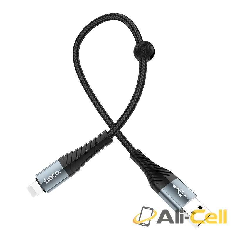 Cable USB to Lightning “X38 Cool” charging data sync 0.25m (X38 Lightning 25cm Black) — 2