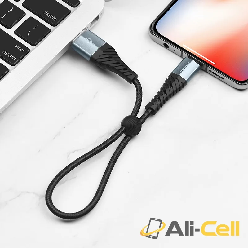 Cable USB to Lightning “X38 Cool” charging data sync 0.25m (X38 Lightning 25cm Black) — 5