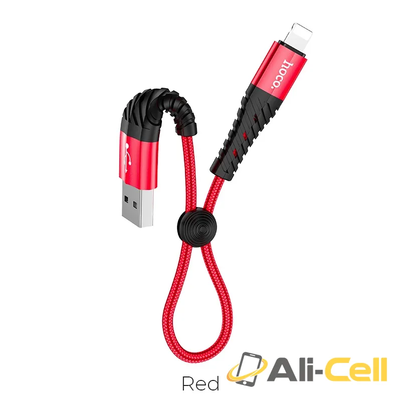 Cable USB to Lightning “X38 Cool” charging data sync 0.25m (X38 Lightning 25cm Red)