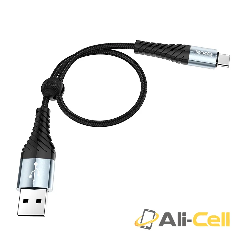 Cable USB to Type-C “X38 Cool” charging data sync 0.25m (X38 Type C 25cm Black) — 4