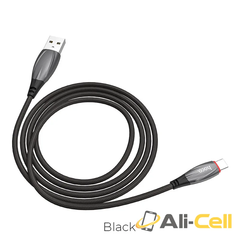 Cable USB to Type-C “U71 Star” charging data sync (U71 Type C Black, 1.2m)