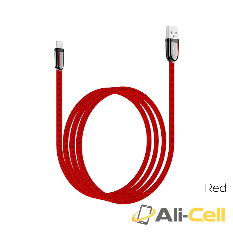 Cable USB to Lightning “U74 Grand” charging data sync (U74 Lightning Red, 1.2m)