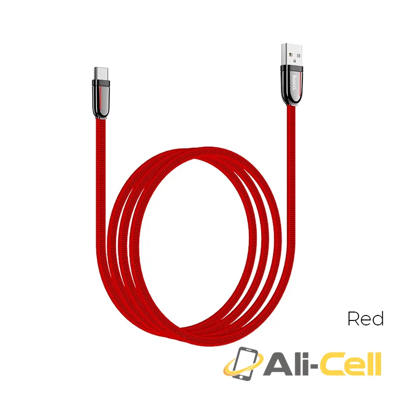 Cable USB to Type-C “U74 Grand” charging data sync (U74 Type C Red, 1.2m)