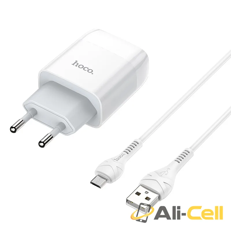Wall charger “C72A Glorious” EU plug single USB set with cable (C72a Lightning White, Set With Lightning Cable) — 3