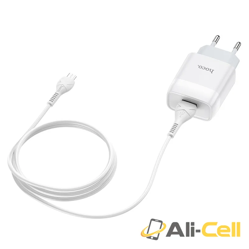 Wall charger “C72A Glorious” EU plug single USB set with cable (C72a Type C White, Set With Type C Cable) — 4