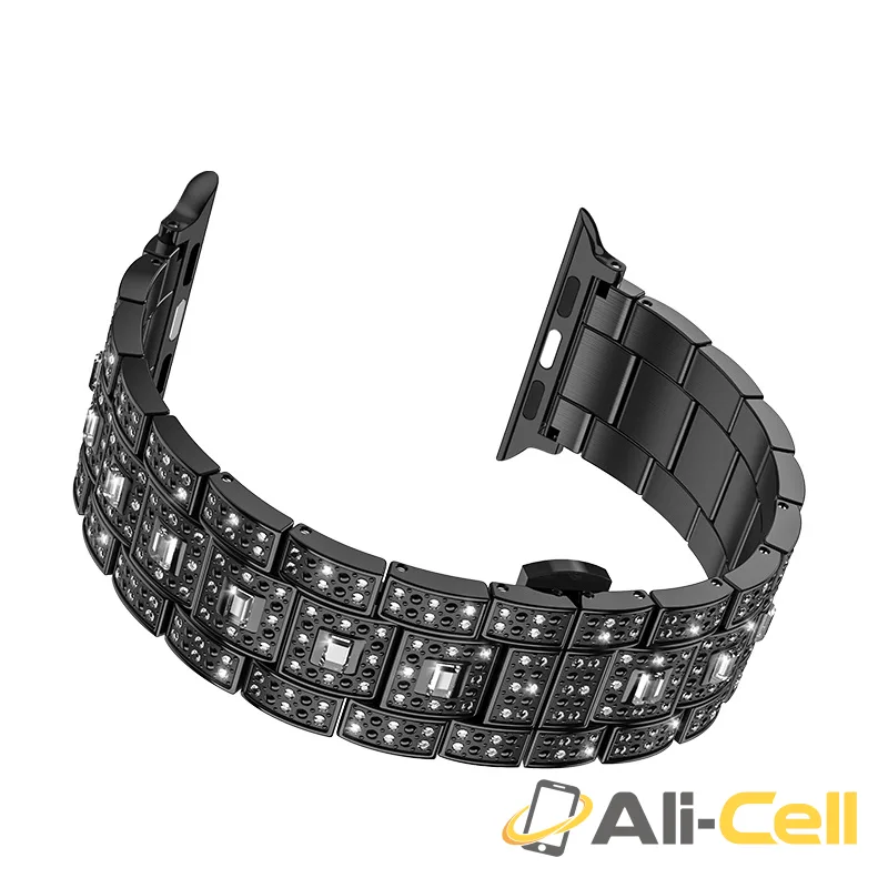Watchband for Apple Watch Series 1 / 2 / 3 / 4 “WB13 Starlight” stainless steel (Wb13 Black, 38 40mm) — 3