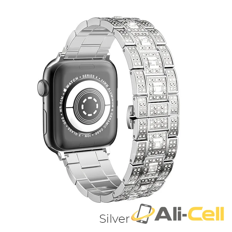 Watchband for Apple Watch Series 1 / 2 / 3 / 4 “WB13 Starlight” stainless steel (Wb13 Silver, 38 40mm)