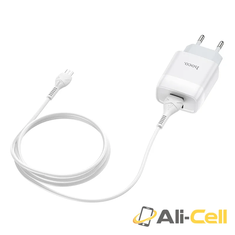 Wall charger “C73A Glorious” EU plug dual USB set with cable (C73a Type C White, Set With Type C Cable) — 4