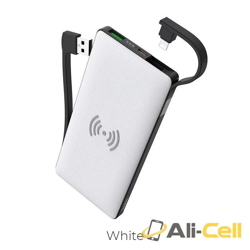 Power bank “S10” 10000mAh wireless charging (S10 White)