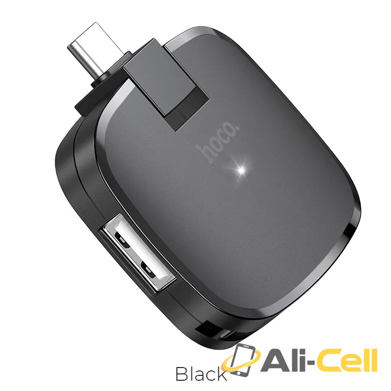 Type-C hub “HB11” USB-C to 3 ports USB 2.0 converter (Hb11 Black)