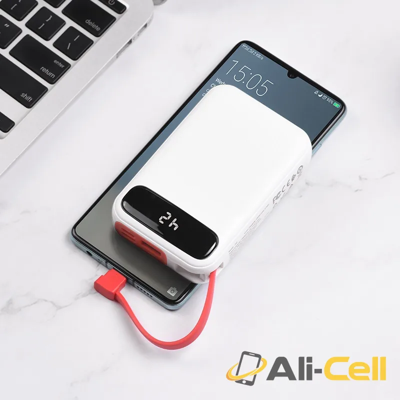 Power bank “J40 Powerful” 10000mAh with built-in cable (J40 Type C, Built In Type C Wire) — 6