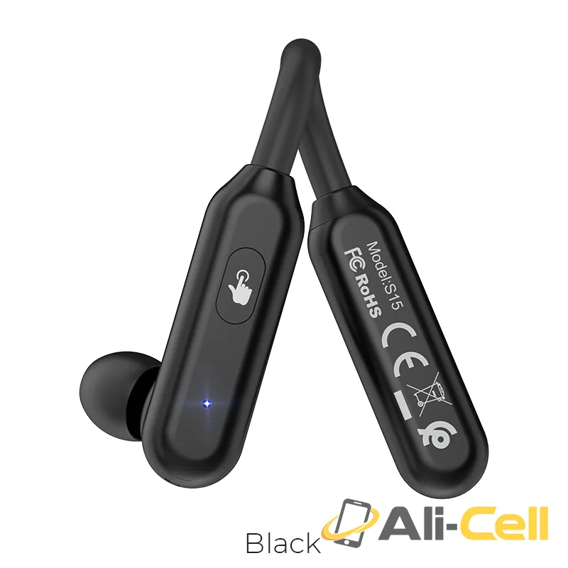 Wireless headset “S15 Noble” earphone with mic (S15 Black)
