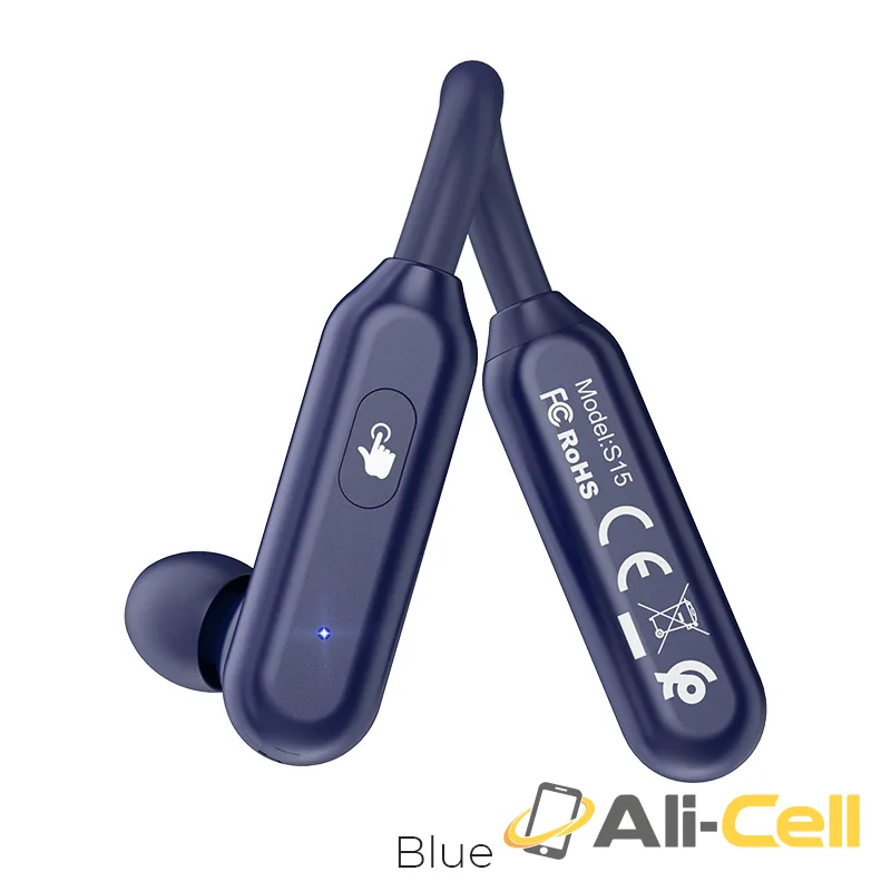 Wireless headset “S15 Noble” earphone with mic (S15 Blue)