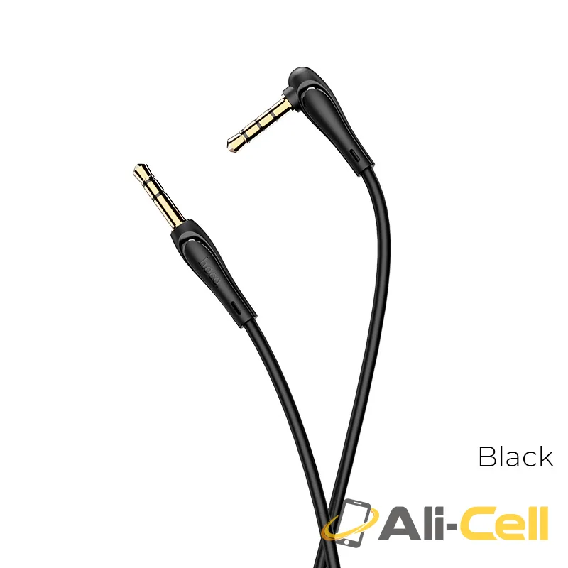 Cable 3.5mm to 3.5mm “UPA15” AUX with mic and button (Upa15 Black, 1.0m)
