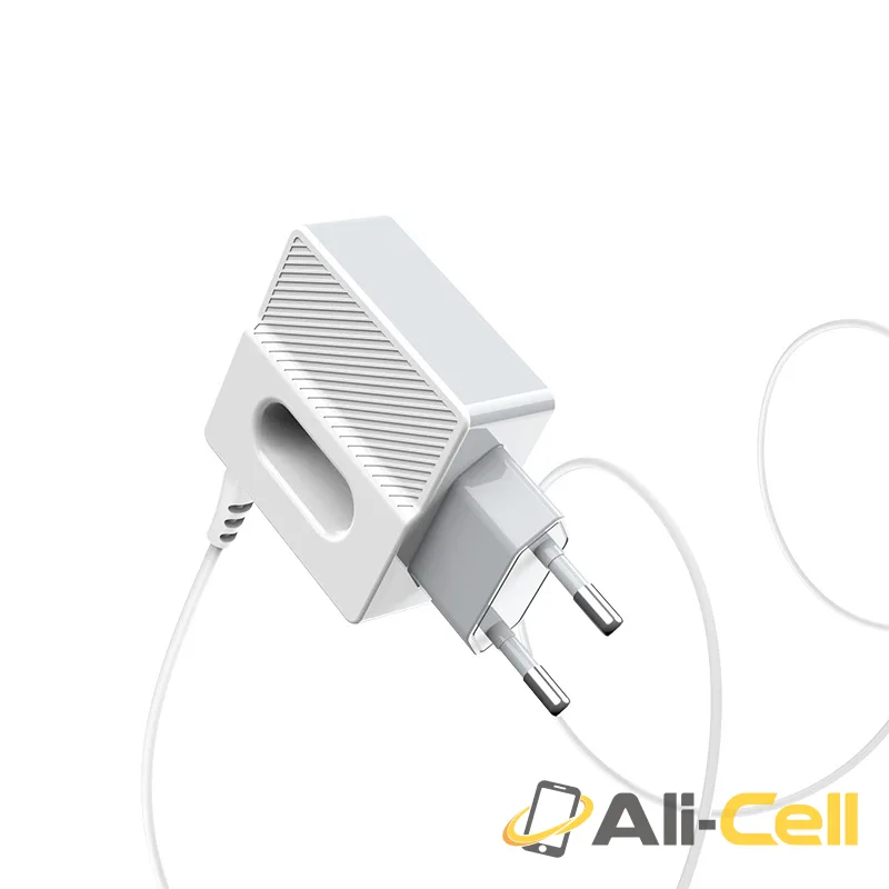Wall charger “C75 Imperious” dual USB port EU with built-in wire (C75 Lightning, Built In Lightning Wire) — 3
