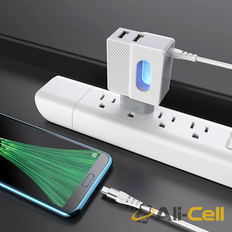 Wall charger “C75 Imperious” dual USB port EU with built-in wire (C75 Lightning, Built In Lightning Wire) — 6