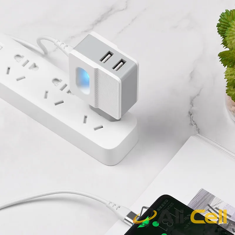 Wall charger “C75 Imperious” dual USB port EU with built-in wire (C75 Micro Usb, Built In Micro Usb Wire) — 5