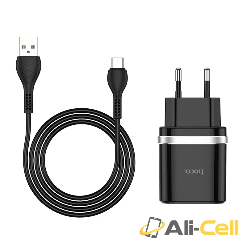 Wall charger “C12Q Smart” QC3.0 EU single USB set with cable (C12q Micro Usb Black, Set With Micro Usb Cable) — 3