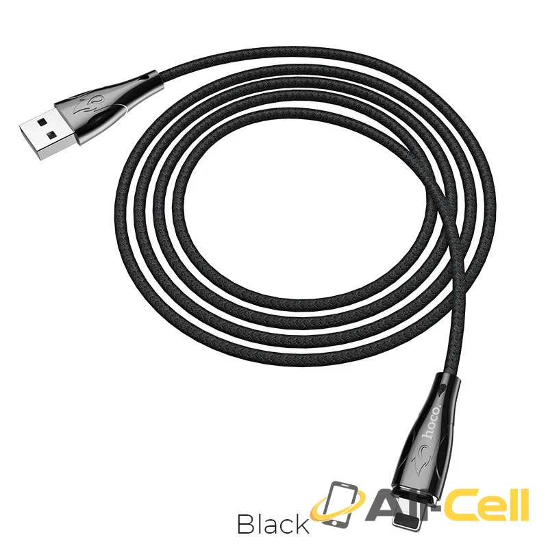 Cable USB to Lightning “U75 Blaze” magnetic charging data sync (U75 Lightning Black, 1.2m)