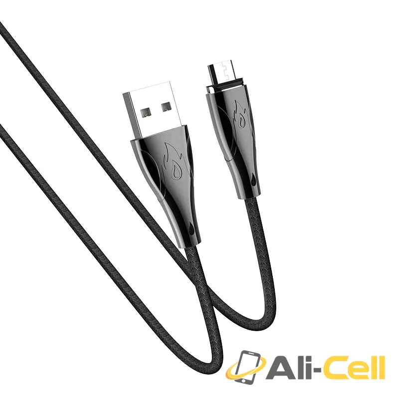 Cable USB to Micro-USB “U75 Blaze” magnetic charging data sync (U75 Micro Usb Black, 1.2m) — 2