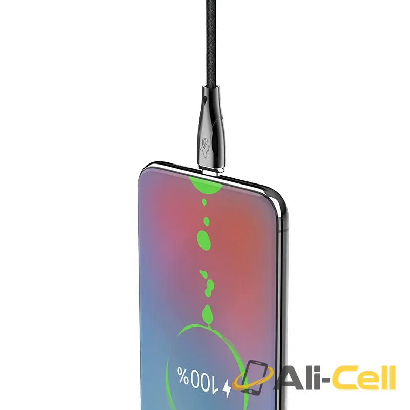 Cable USB to Micro-USB “U75 Blaze” magnetic charging data sync (U75 Micro Usb Black, 1.2m) — 4