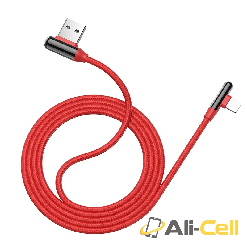Cable USB to Lightning “U77 Excellent elbow”charging data sync (U77 Lightning Black, 1.2m) — 2