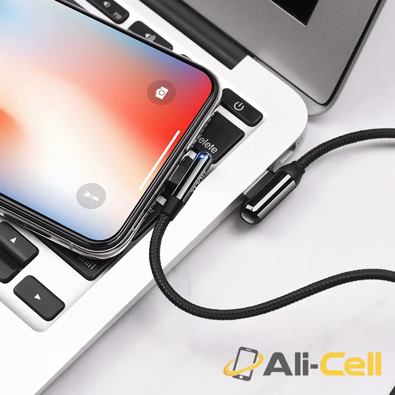 Cable USB to Lightning “U77 Excellent elbow”charging data sync (U77 Lightning Red, 1.2m) — 4