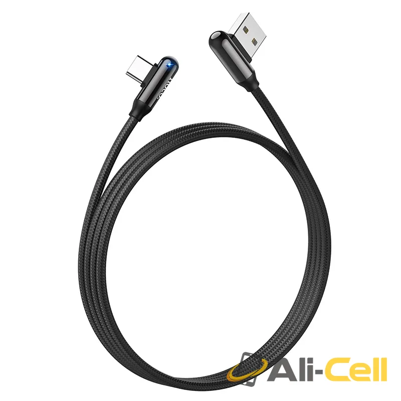 Cable USB to Type-C “U77 Excellent elbow”charging data sync (U77 Type C Red, 1.2m) — 2