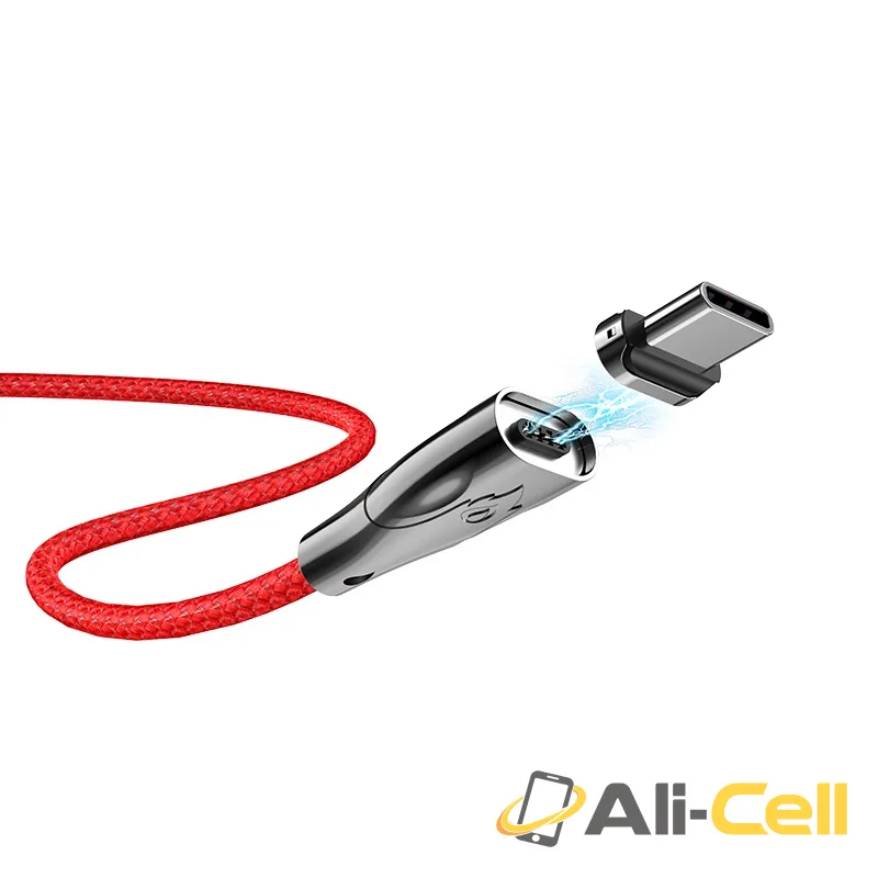 Cable USB to Type-C “U75 Blaze” magnetic charging data sync (U75 Type C Red, 1.2m) — 3