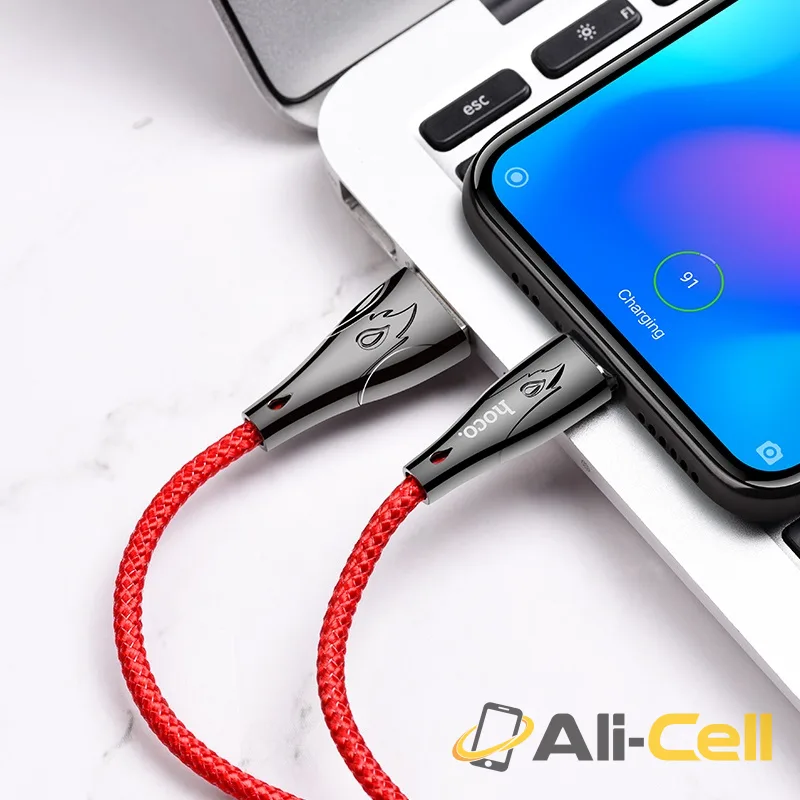 Cable USB to Type-C “U75 Blaze” magnetic charging data sync (U75 Type C Red, 1.2m) — 5