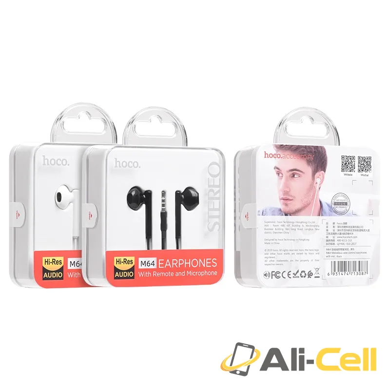 Wired earphones 3.5mm “M64 Melodious” with microphone (M64 Black) — 7