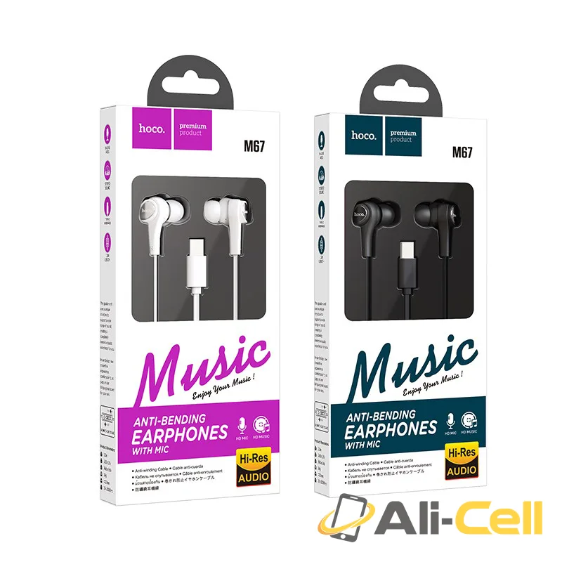 Wired earphones Type-C “M67 Passion” with microphone (M67 Black) — 7