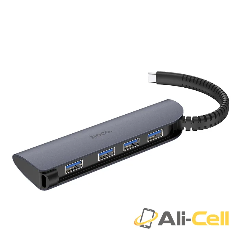 Type-C hub “HB12 Victory” USB-C to 4 ports USB3.0 converter (Hb12 Metal Gray) — 2