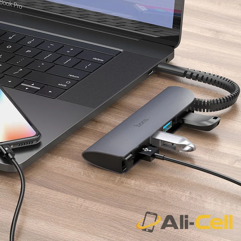 Type-C hub “HB12 Victory” USB-C to 4 ports USB3.0 converter (Hb12 Metal Gray) — 6
