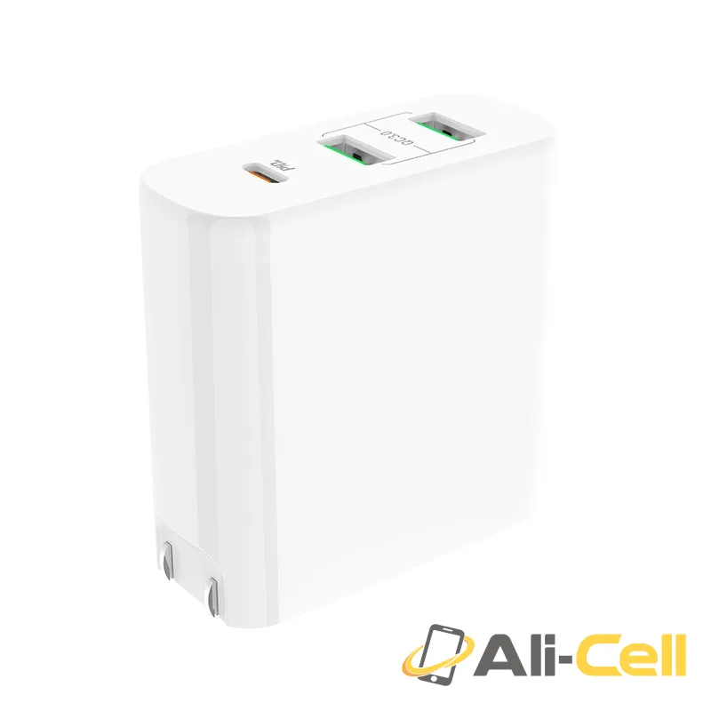 Wall charger “C74 63W Speedmaster” PD3.0 + QC3.0 (C74 White, CN) — 3