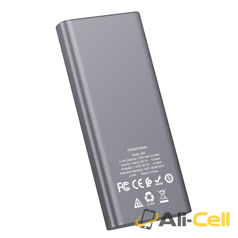 Power bank “B40 Universal” 7000mAh (B40 Metal Gray) — 3