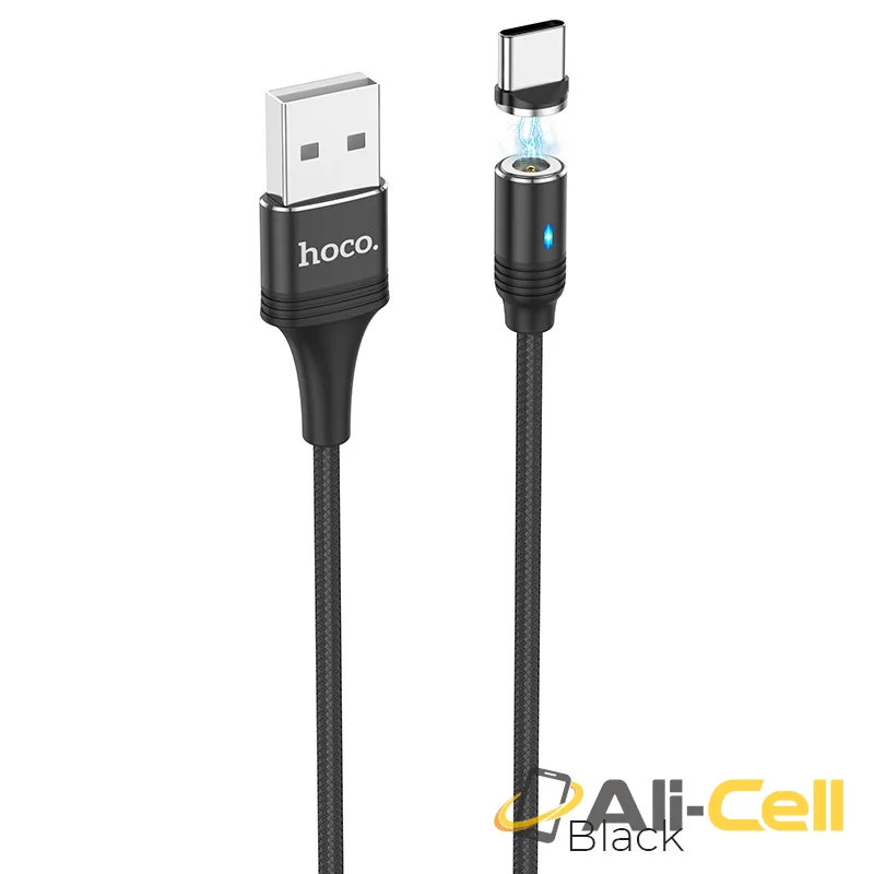 Cable USB to Type-C “U76 Fresh” for charging (U76 Type C Black, 1.2m)